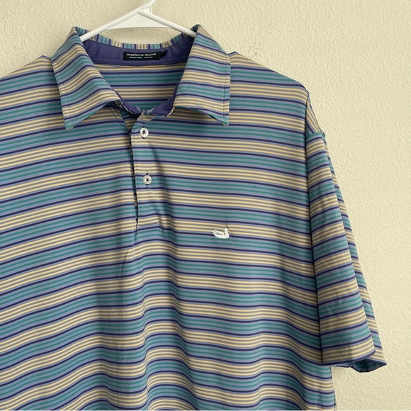Southern Marsh Limited Edition Striped Mardi Gras Stretch Polo - Picture 1 of 6